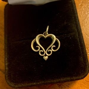 James Avery Heart Scroll Charm RETIRED